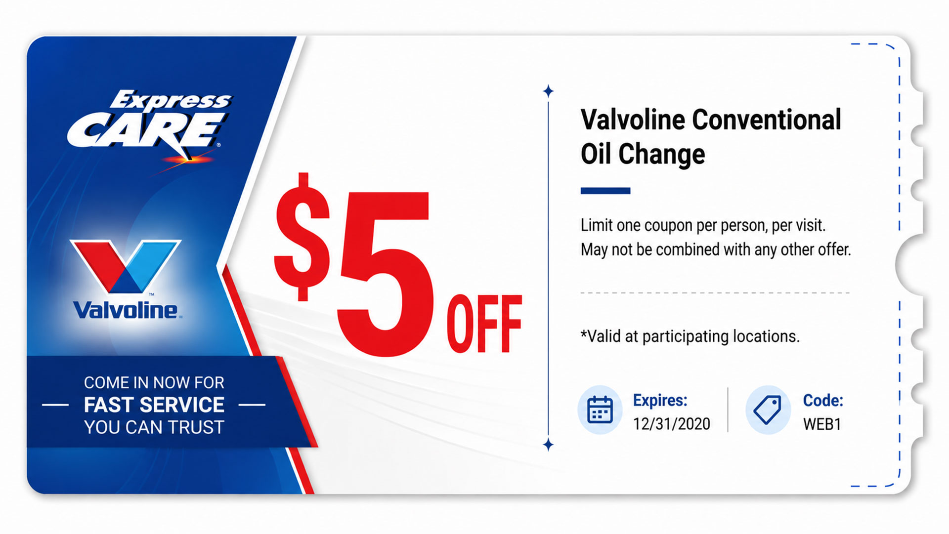 Valvoline Conventional Oil Change