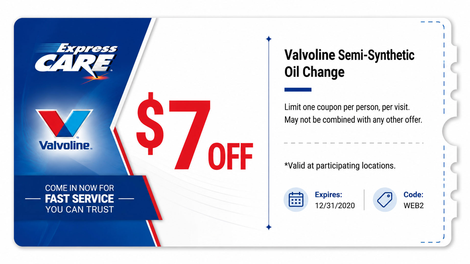 Valvoline Semi-Synthetic Oil Change