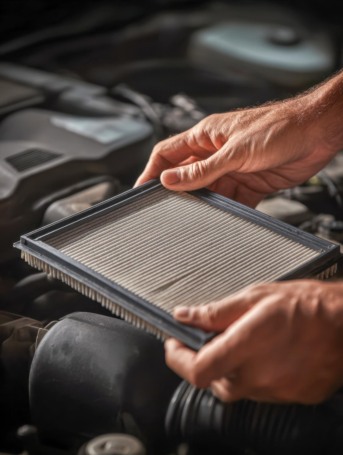Vehicle in for routine maintenance